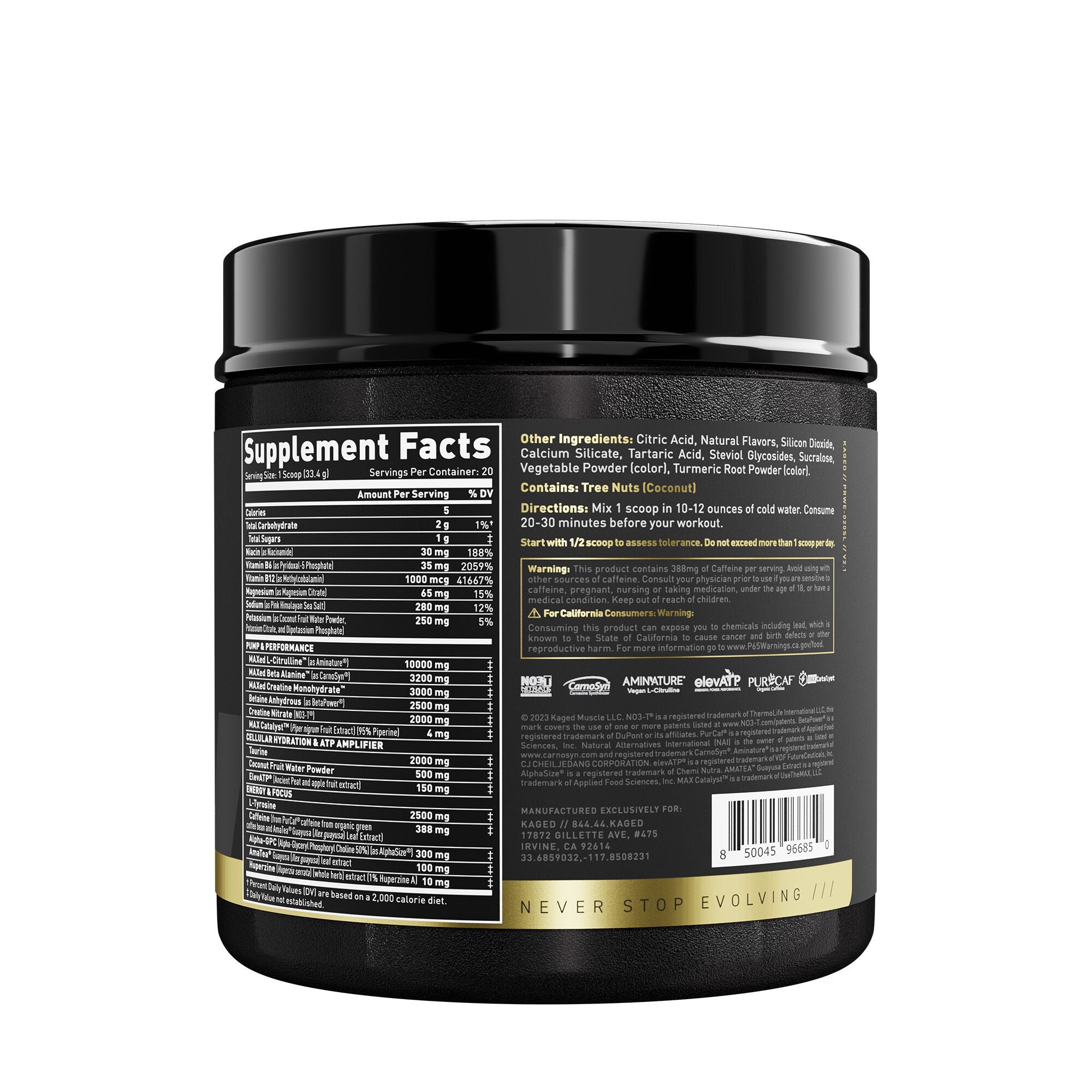 Kage Pre-Workout Elite - Unleash Energy & Power | Kaged